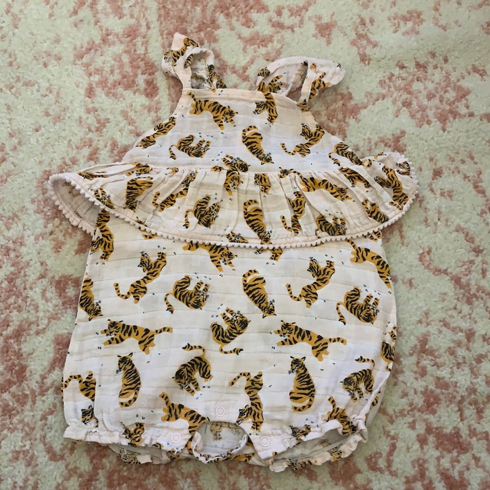 Mud Pie Pink Tiger Romper